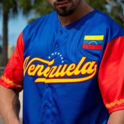 Venezuela Heritage Custom Baseball Jersey -World of Sportswear Venezuela Baseball Jersey