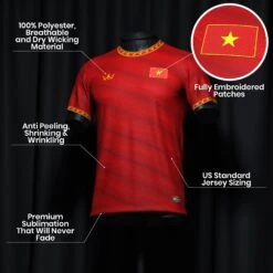 Vietnam Heritage Custom Football Jersey 13 Vietnam Heritage Custom Football Jersey -World of Sportswear VietnamFootballJerseySpot