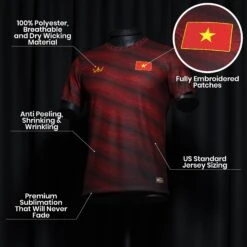 Vietnam Heritage Custom Football Jersey 19 Vietnam Heritage Custom Football Jersey -World of Sportswear VietnamFootballJerseySpot 1