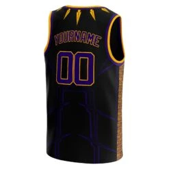 Black Purple-Gold Custom Basketball Jersey 5 Black Purple-Gold Custom Basketball Jersey -World of Sportswear WakandaBack