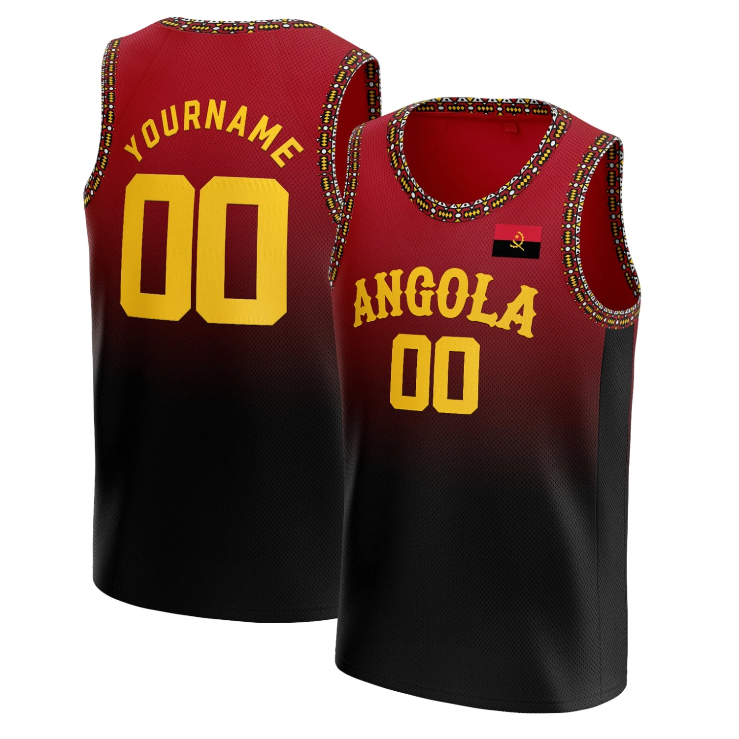 Angola Custom Basketball Jersey 1 Angola Custom Basketball Jersey