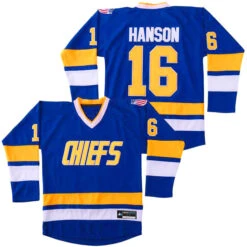Charlestown Chiefs Hanson Brothers Hockey Jersey