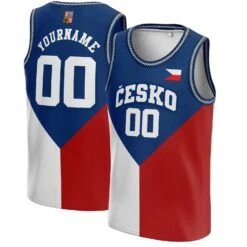 Czech Republic Heritage Custom Basketball Jersey