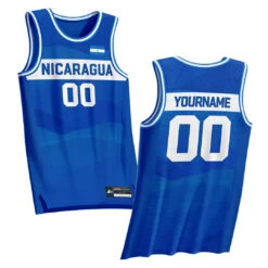 Nicaragua Heritage Custom Basketball Jersey