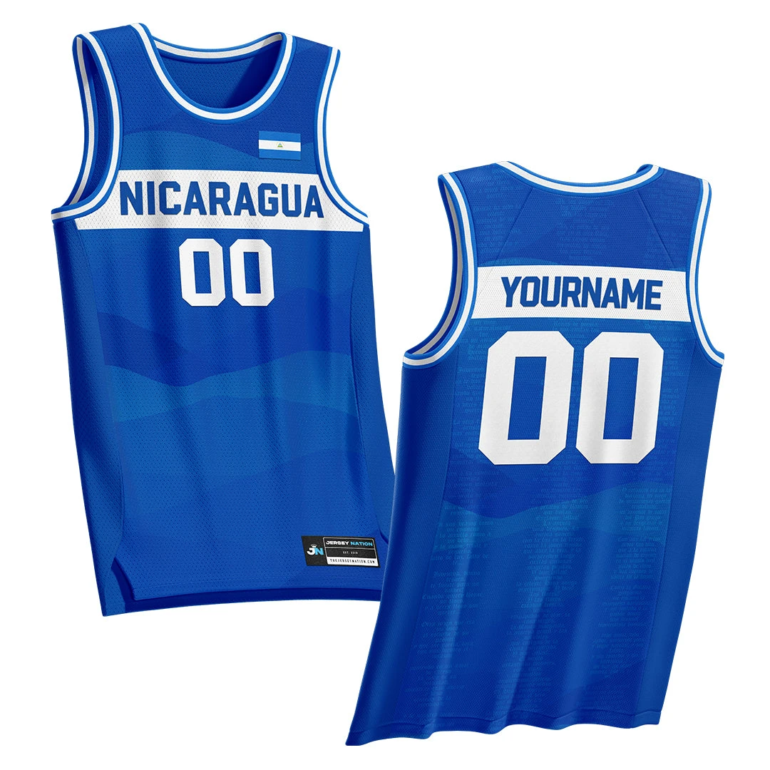 Nicaragua Heritage Custom Basketball Jersey 1 Nicaragua Heritage Custom Basketball Jersey