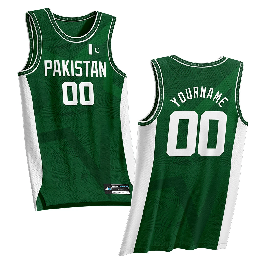 Pakistan Heritage Custom Basketball Jersey 1 Pakistan Heritage Custom Basketball Jersey