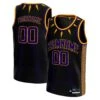 Black Purple-Gold Custom Basketball Jersey
