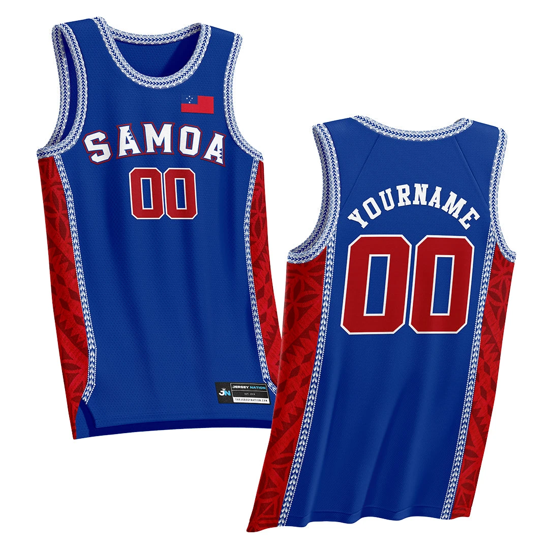 Samoa Heritage Custom Basketball Jersey 1 Samoa Heritage Custom Basketball Jersey