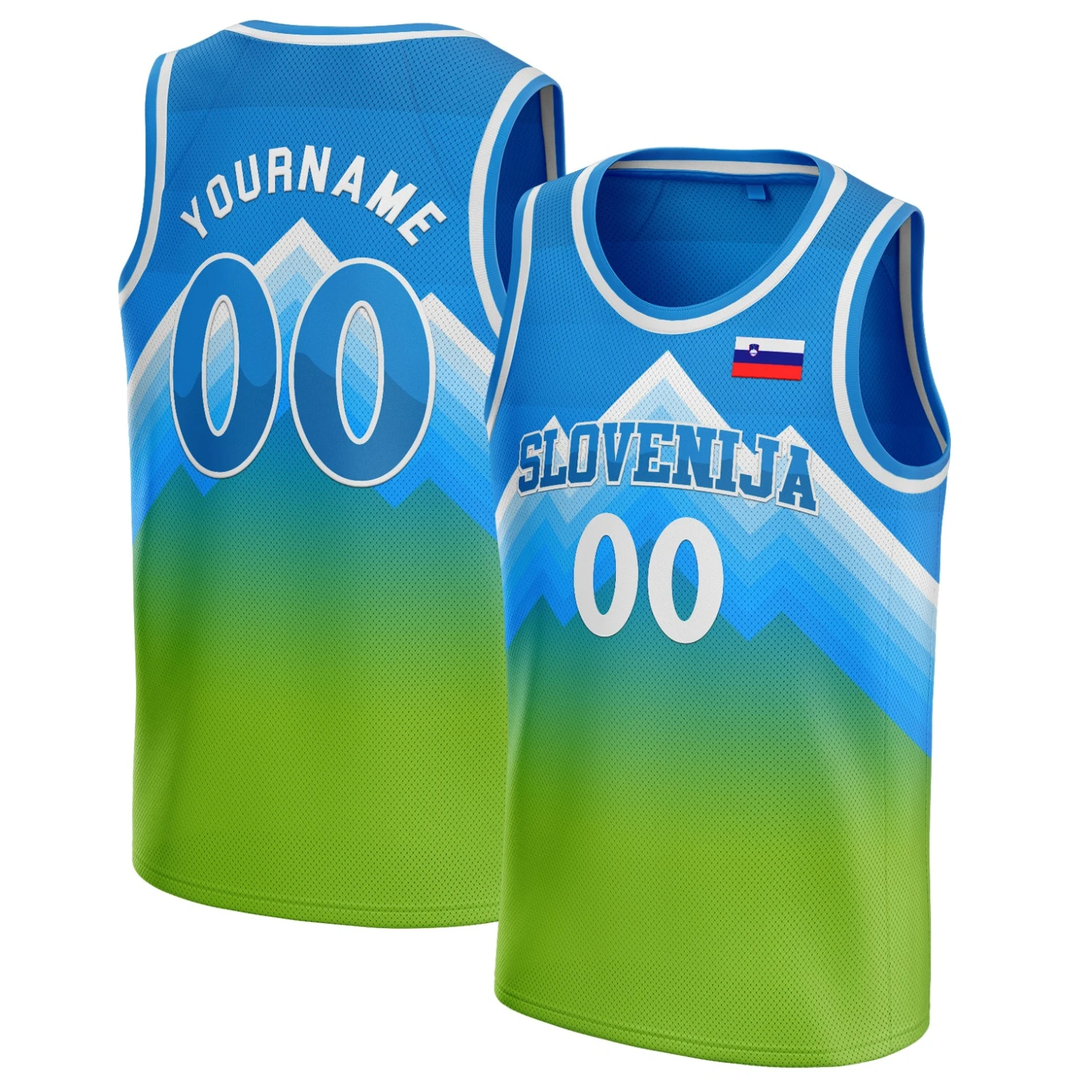 Slovenia Heritage Custom Basketball Jersey 1 Slovenia Heritage Custom Basketball Jersey