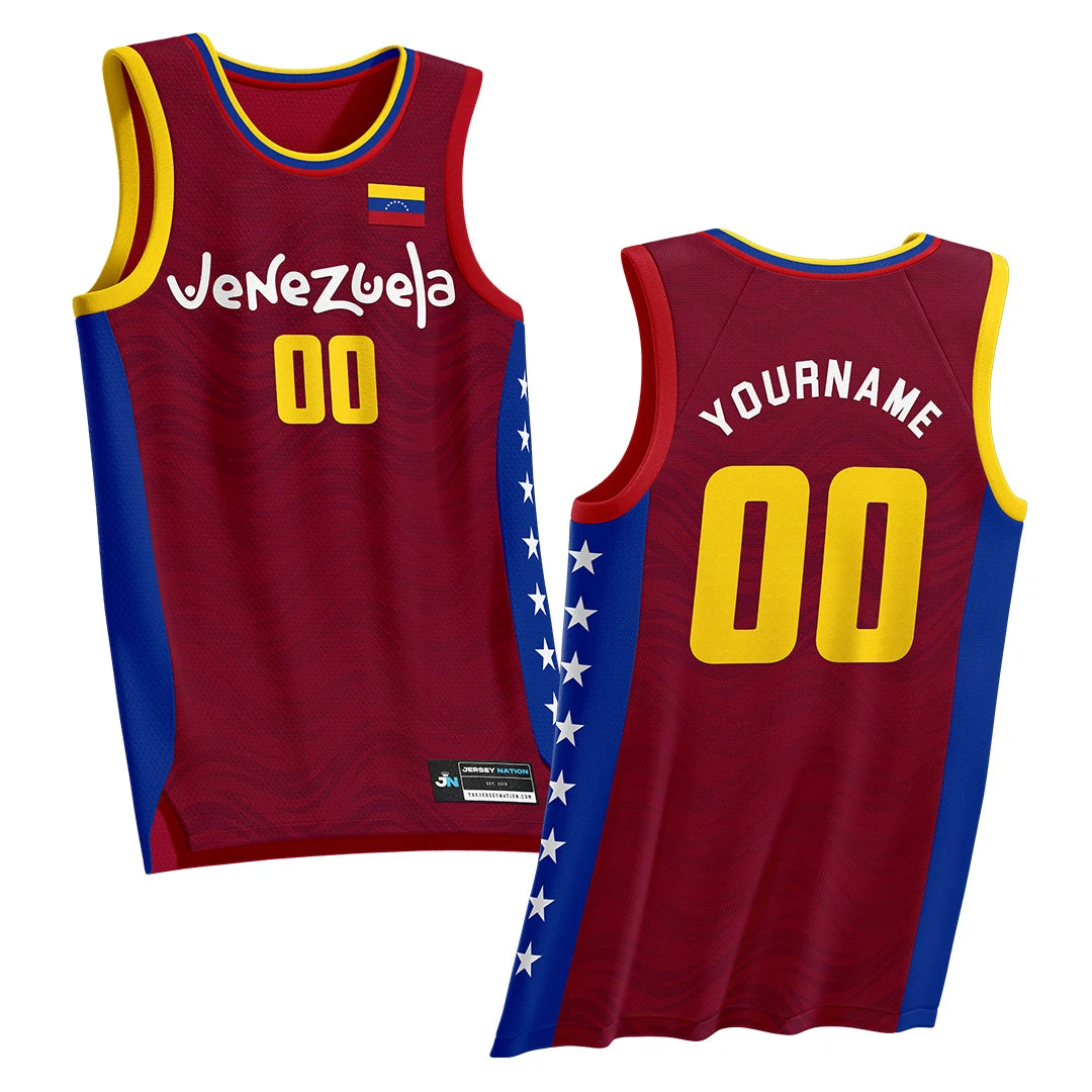 Venezuela Heritage Custom Basketball Jersey 1 Venezuela Heritage Custom Basketball Jersey