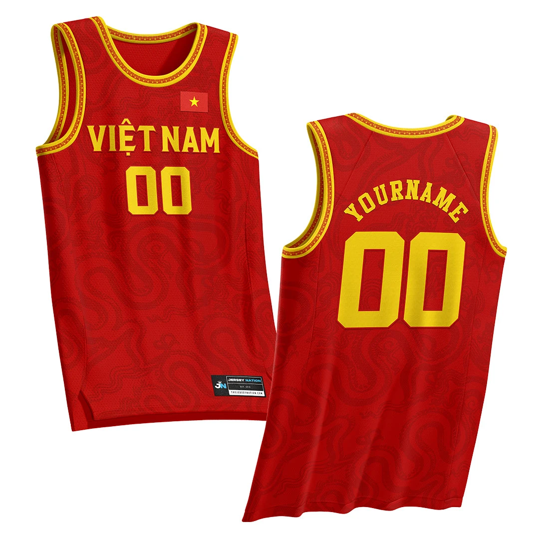 Vietnam Heritage Custom Basketball Jersey 1 Vietnam Heritage Custom Basketball Jersey